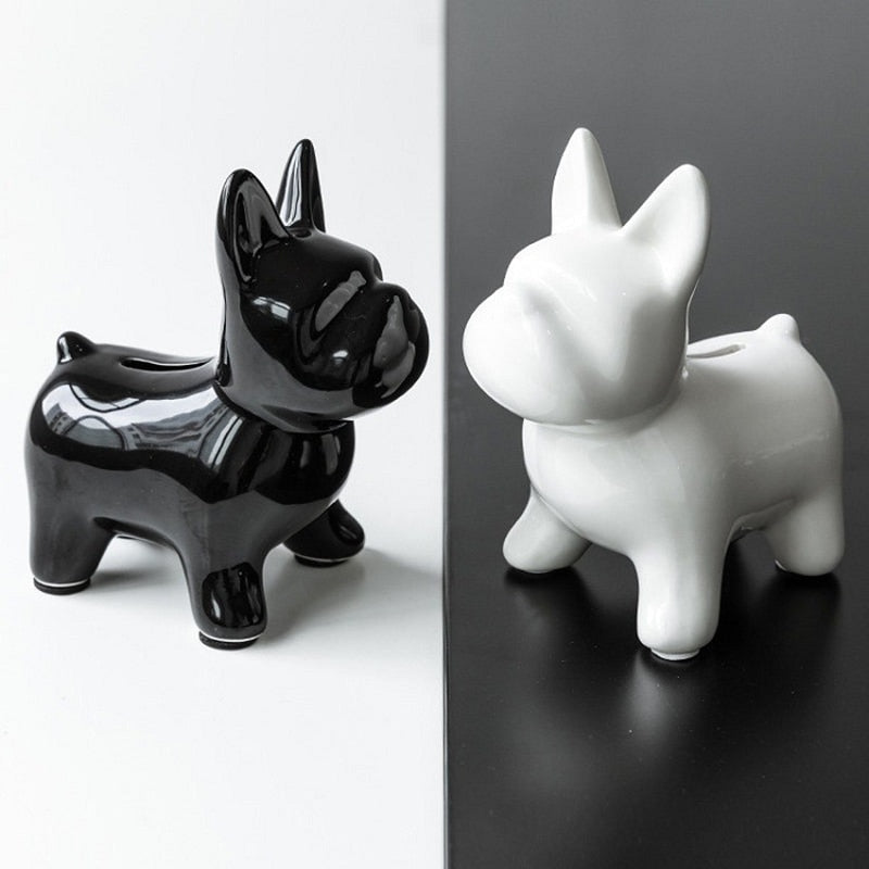 Nordic Ceramic Bulldog Piggy Bank - Image 8