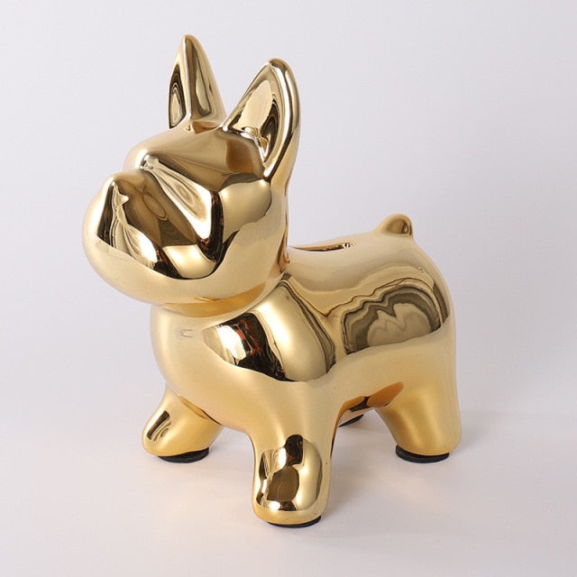 Nordic Ceramic Bulldog Piggy Bank - Image 9