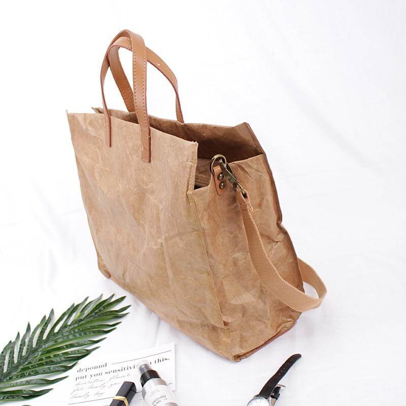 Women Kraft Paper Handbag and Shoulder Bag - Image 10