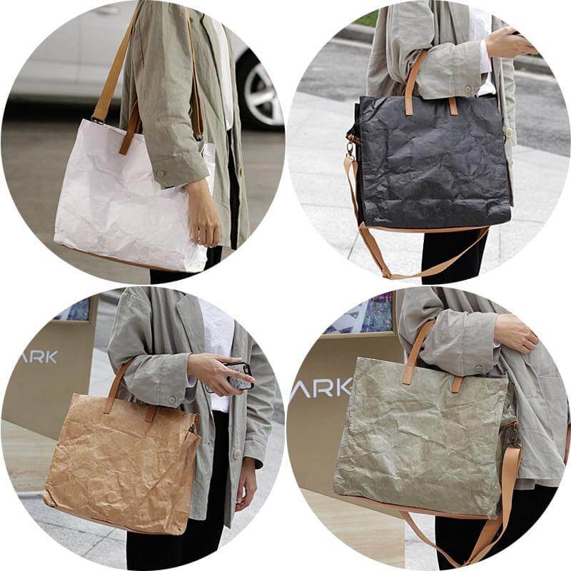 Women Kraft Paper Handbag and Shoulder Bag - Image 6