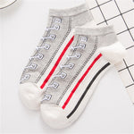 Hipster 3D Canvas Shoes Printed Ankle Socks