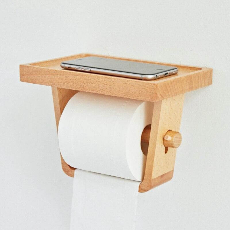 Wooden Simple Toilet Paper Holder - Image 3