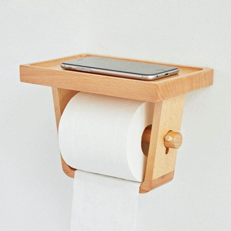 Wooden Simple Toilet Paper Holder - Image 6