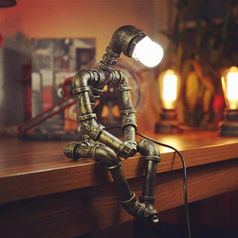 Creative Iron Vintage Robotic Lamps