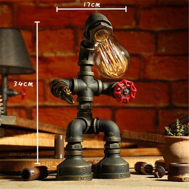 Creative Iron Vintage Robotic Lamps - Image 1
