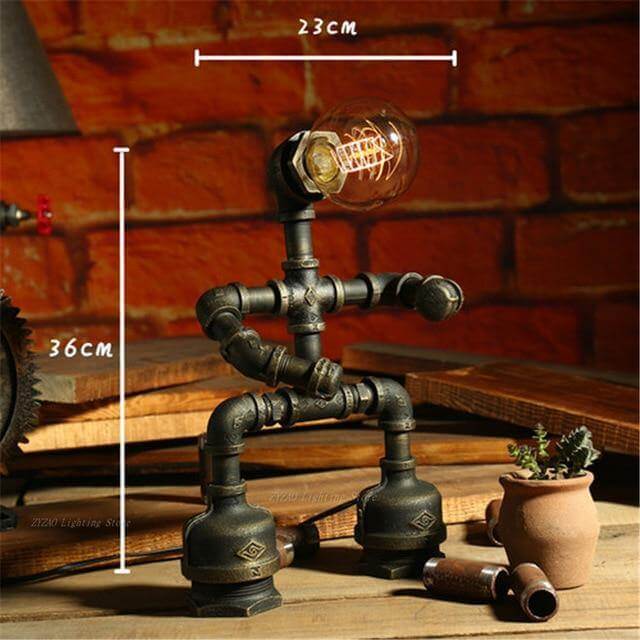 Creative Iron Vintage Robotic Lamps - Image 2