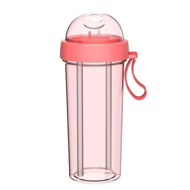 Dual Straw Separate Bottle