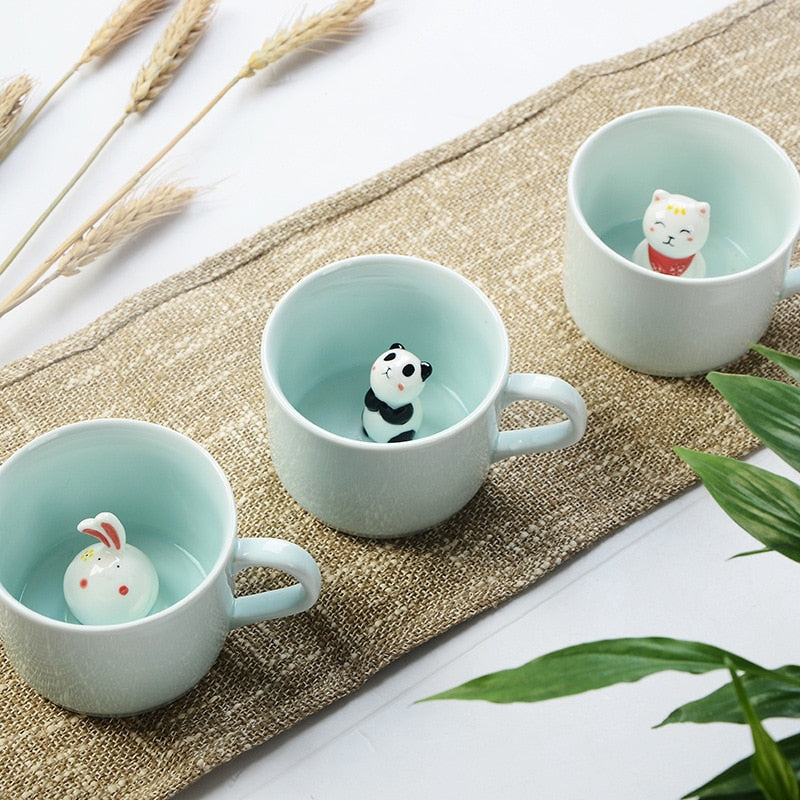 3D Creative Cartoon Animal Ceramic Mugs - Image 0