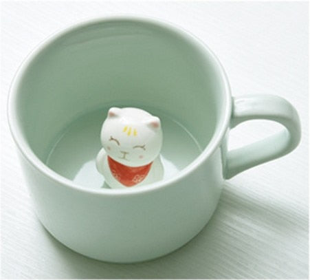 3D Creative Cartoon Animal Ceramic Mugs