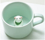 3D Creative Cartoon Animal Ceramic Mugs