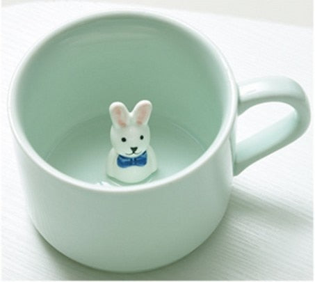 3D Creative Cartoon Animal Ceramic Mugs