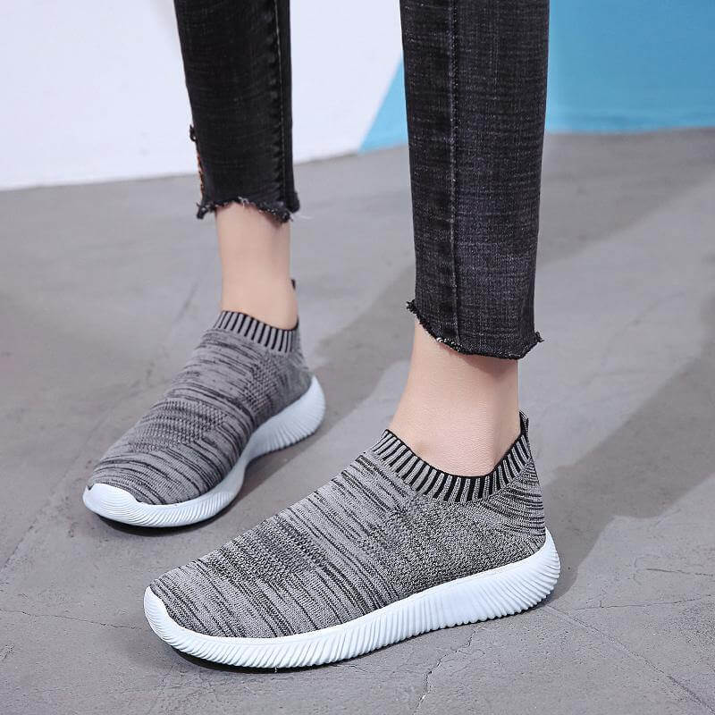 Breathable Slip on Knit Running Shoes - Image 32