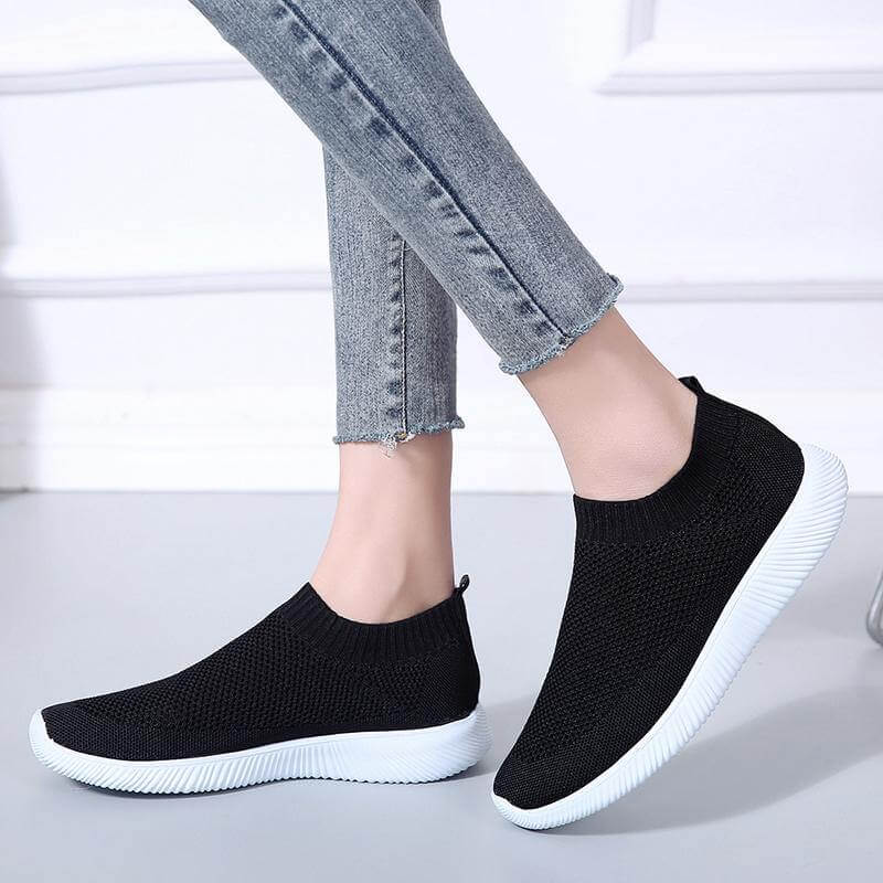 Breathable Slip on Knit Running Shoes - Image 25