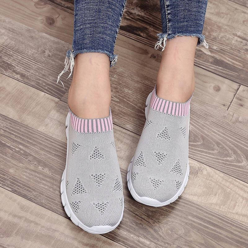 Breathable Slip on Knit Running Shoes - Image 8
