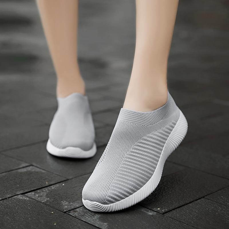 Breathable Slip on Knit Running Shoes - Image 20