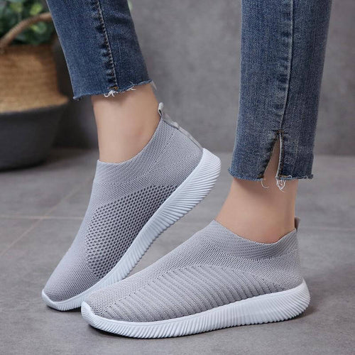 Breathable Slip on Knit Running Shoes - Image 0
