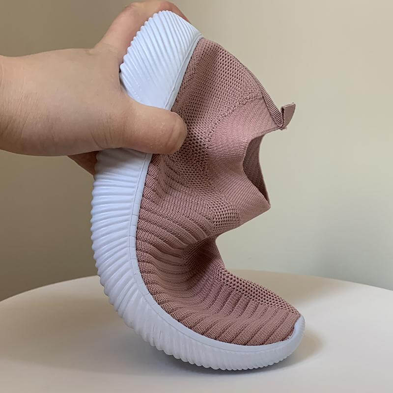 Breathable Slip on Knit Running Shoes