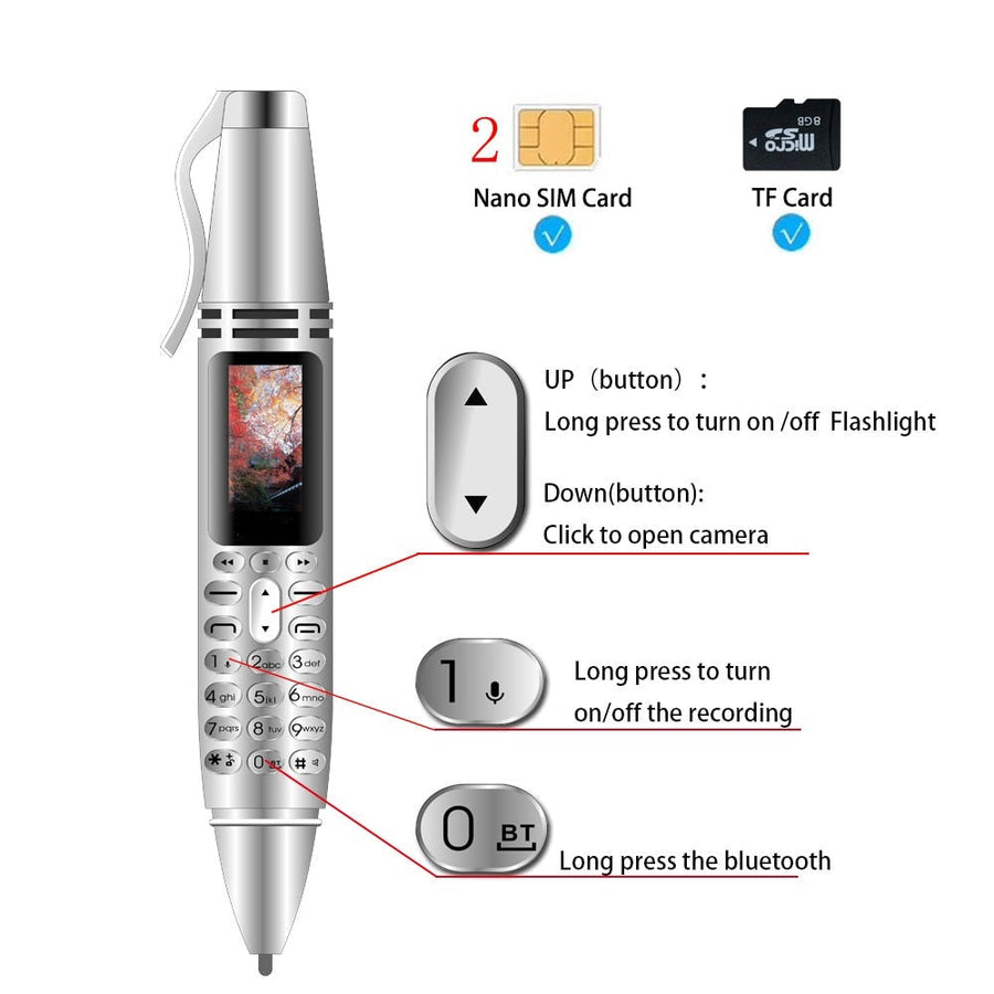 Creative Mini Pen Camera Cellphone - Image 1