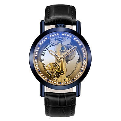 Crystal Mechanical Transparent Leather Watch - Image 7