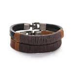 Surfer Leather Men Wristband