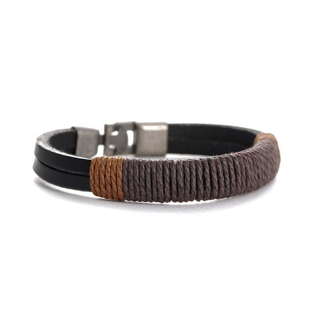 Surfer Leather Men Wristband - Image 3