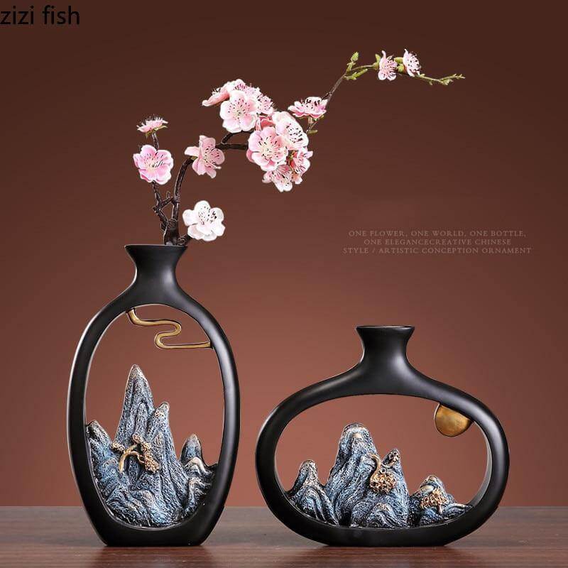 Decorative Chinese Zen Feng Shui Small Vase - Image 0