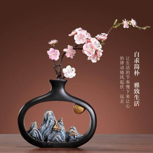 Decorative Chinese Zen Feng Shui Small Vase - Image 2