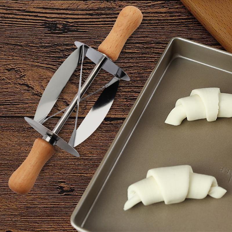 Stainless Steel Croissant Bread Rolling Cutter - Image 0