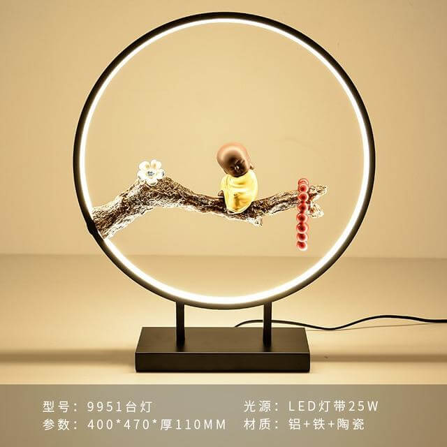 Aluminum Ring Creative Table Lamp - Image 2