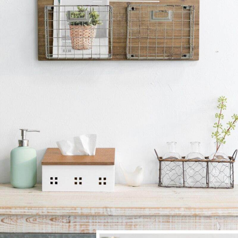 Wooden Nordic House Tissue Box - Image 4