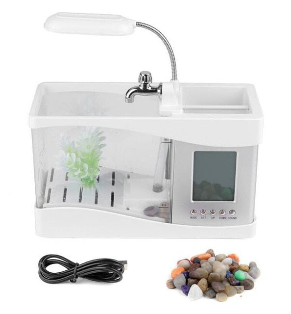 LCD Clock Mini Fish Tank Aquarium - Image 11