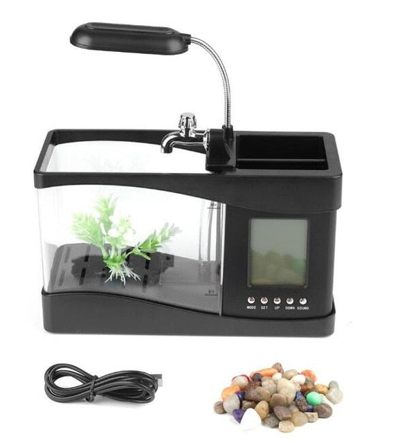 LCD Clock Mini Fish Tank Aquarium - Image 7