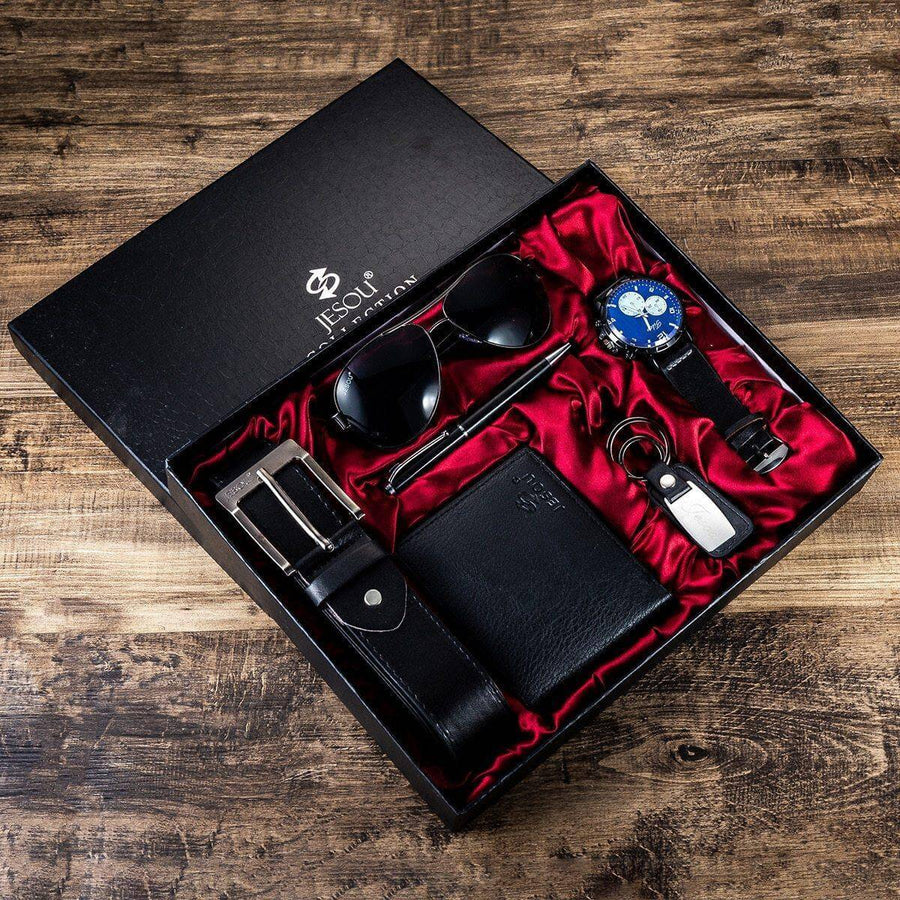 6pcs/Set Leather Elegant Men's Gift Set - Image 3