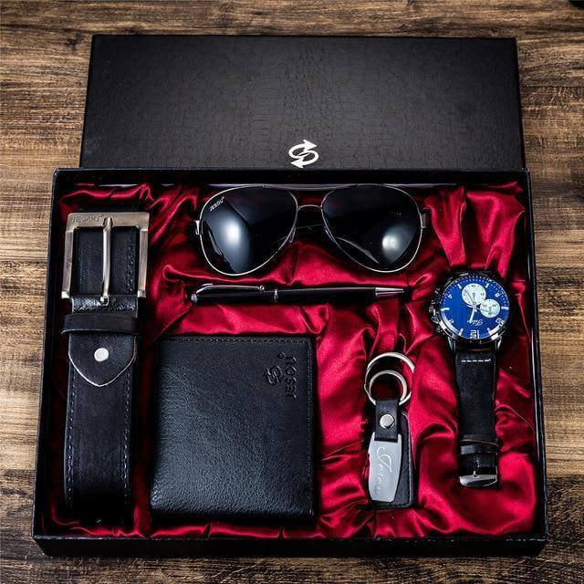 6pcs/Set Leather Elegant Men's Gift Set - Image 1