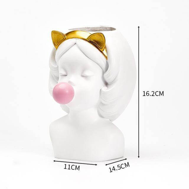 Creative Nordic Buble Gum Woman Vase - Image 4