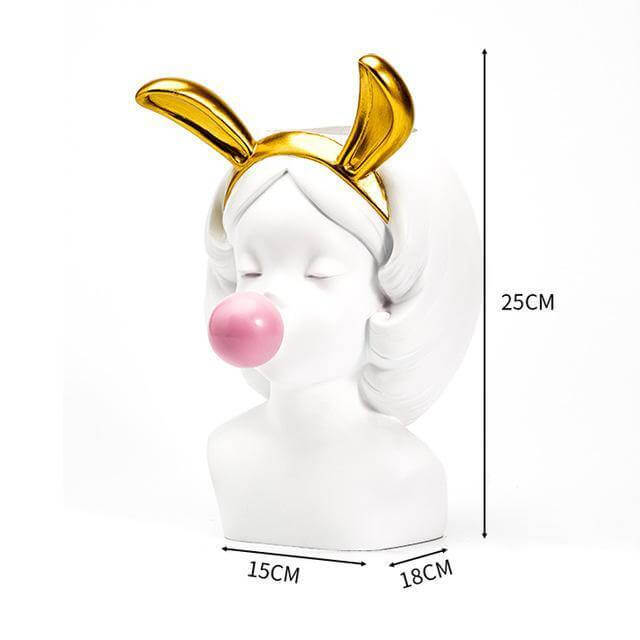 Creative Nordic Buble Gum Woman Vase - Image 7
