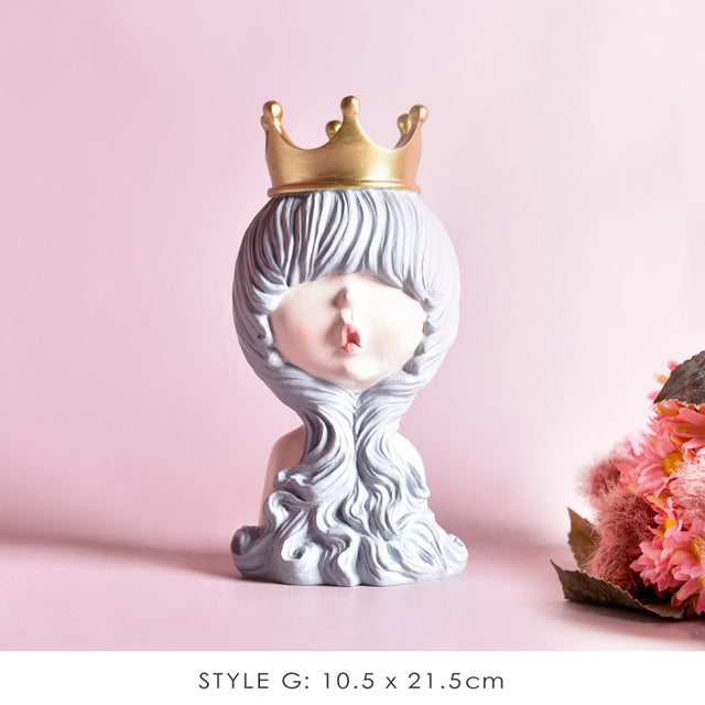 Nordic Bubble Bow-Knot Girl Sculpture Home Decor - Image 14