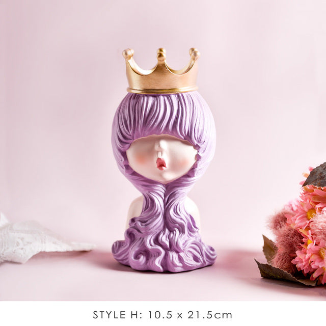 Nordic Bubble Bow-Knot Girl Sculpture Home Decor - Image 12