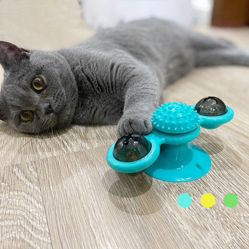 Rotatable Cat Massage Interactive Windmill Toy - Image 0