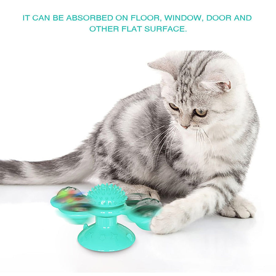 Rotatable Cat Massage Interactive Windmill Toy - Image 3