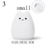 Colorful LED Silicone Touch Sensor Cat Night Lamp