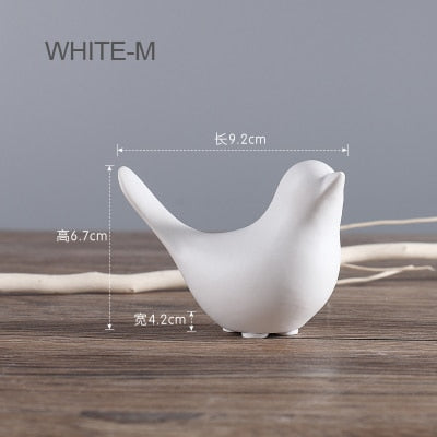 Nordic Creative Ceramic Bird Figurines