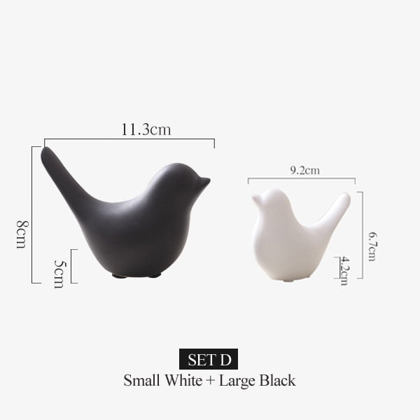 Nordic Creative Ceramic Bird Figurines - Image 13