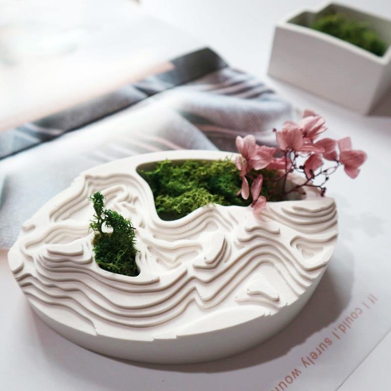 Creative Rockery Flower Pot Mold - Image 0