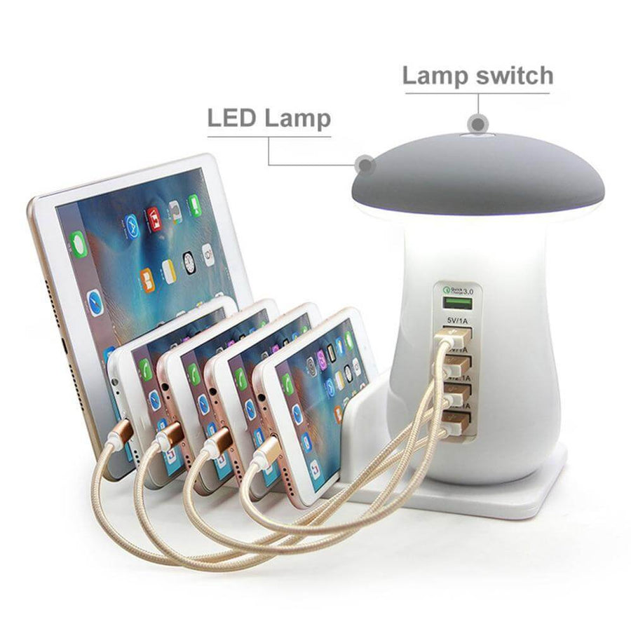 Mushroom Lamp with Charging Station - Image 0