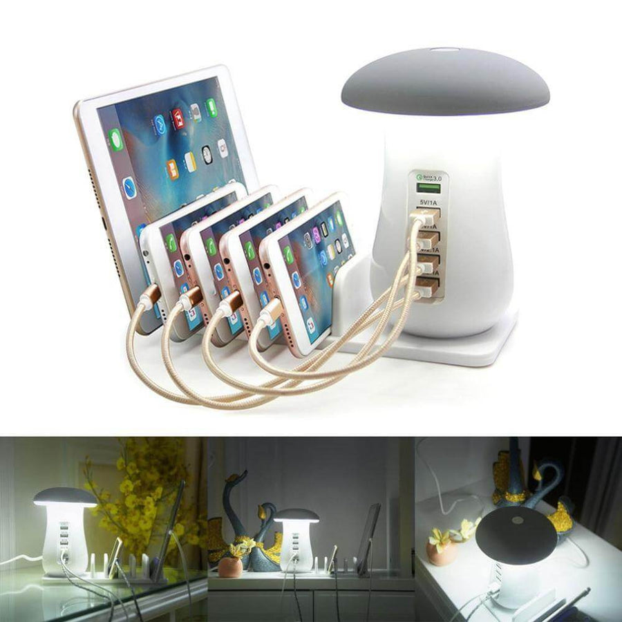 Mushroom Lamp with Charging Station - Image 1