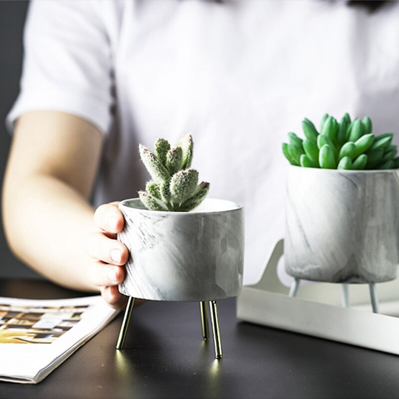 Nordic Marble Minimalist Flower Vase - Image 3