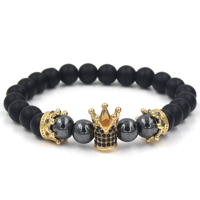 Handmade Natural Stone Beads Crown Bracelet - Image 7