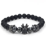 Handmade Natural Stone Beads Crown Bracelet