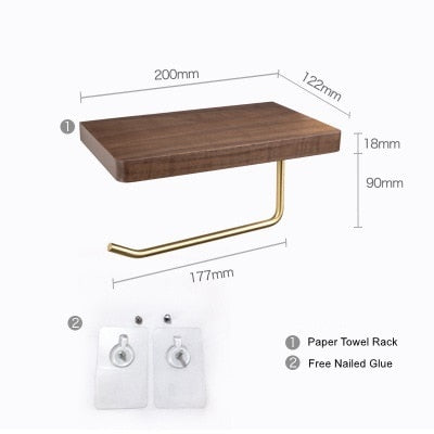 Nordic Wooden Toilet Paper Holder Shelf - Image 6